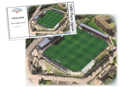 Macclesfield FC Moss Rose Stadium Art Jigsaw Puzzle
