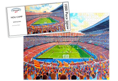 FC Barcelona Camp Nou Stadium Art Jigsaw Puzzle