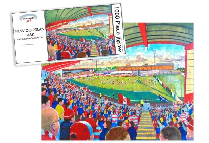 Hamilton Academical FC New Douglas Park Stadium Art Jigsaw Puzzle