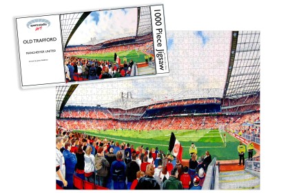 Manchester United FC Old Trafford Stadium Art Jigsaw Puzzle
