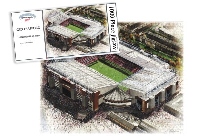 Manchester United FC Old Trafford Stadium Art Jigsaw Puzzle