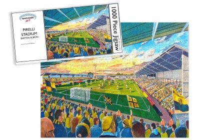 Burton Albion FC Pirelli Stadium Art Jigsaw Puzzle