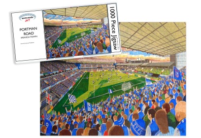 Ipswich Town FC Portman Road Stadium Art Jigsaw Puzzle