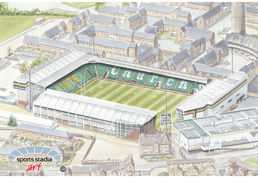 Northampton Saints RU Franklins Gardens Stadium Wall Art Print