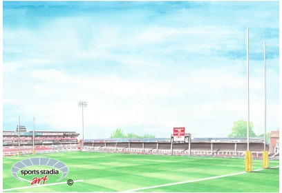 Gloucester RU Kingsholm Stadium Wall Art Print