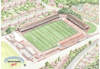 St Helens RL Knowsley Road Stadium Wall Art Print