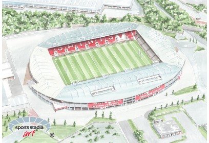 St Helens RL Totally Wicked Stadium Wall Art Print