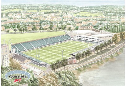 Bath RU Recreation Ground Stadium Wall Art Print