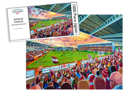 Northampton Town FC Sixfields Stadium Art Jigsaw Puzzle