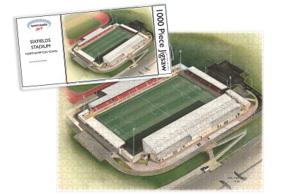 Northampton Town FC Sixfields Stadium Art Jigsaw Puzzle