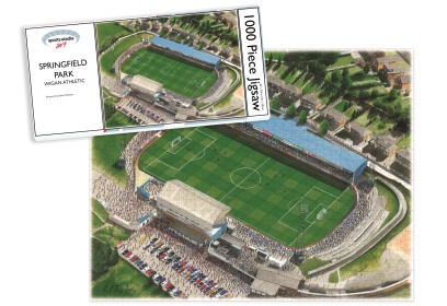 Wigan Athletic FC Springfield Park Stadium Art Jigsaw Puzzle