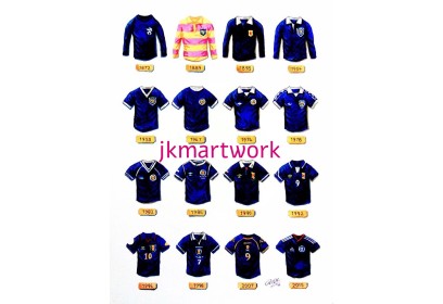 Scotland Retro Football Shirts Wall Art Print