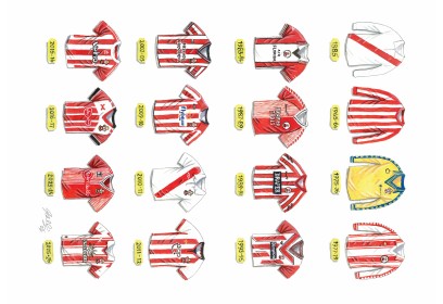 Southampton FC Retro Shirts Wall Art Print