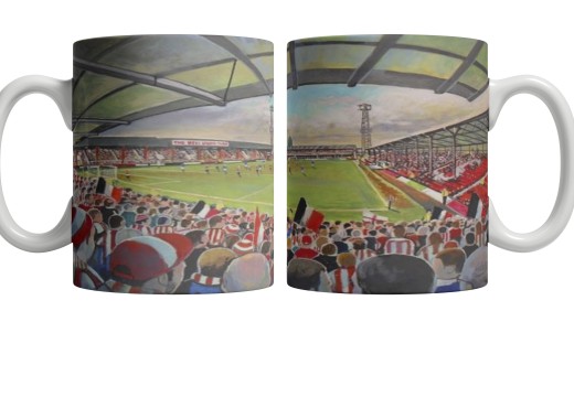 Griffin Park Stadium Fine Art Ceramic Mug - Brentford FC
