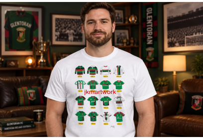 Glentoran FC Retro Art Shirts T-Shirt