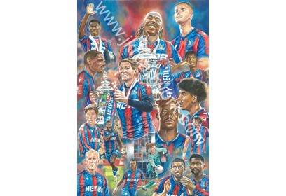 Crystal Palace FC FA CUP Winners 2025-2026 Wall Art Print