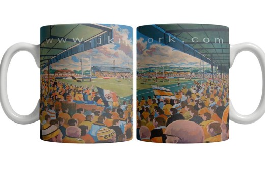 Wheldon Road Stadium Fine Art Ceramic Mug - Castleford Tigers Rugby League