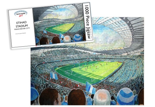 Etihad Stadium Fine Art Jigsaw Puzzle - Manchester City FC