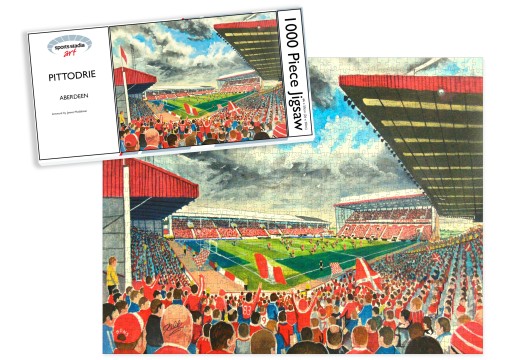 Pittodrie Stadium Fine Art Jigsaw Puzzle - Aberdeen FC